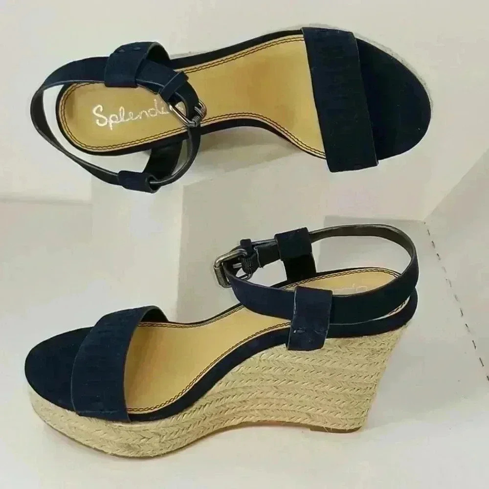 Splendid ankle strap  spandrille wedge